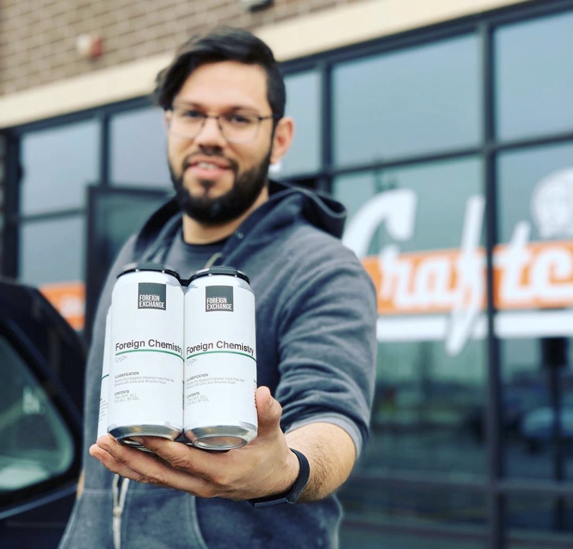 crafted79's tweet photo. @foexbrewing has landed with their new Haze!  Ricky wore the shocks out to deliver this bad boy! 
#newbeer #freshbeer #brewersdeliver #mokena #bottleshop #beerstore #crafted1979 https://t.co/QwTQa5wkL4