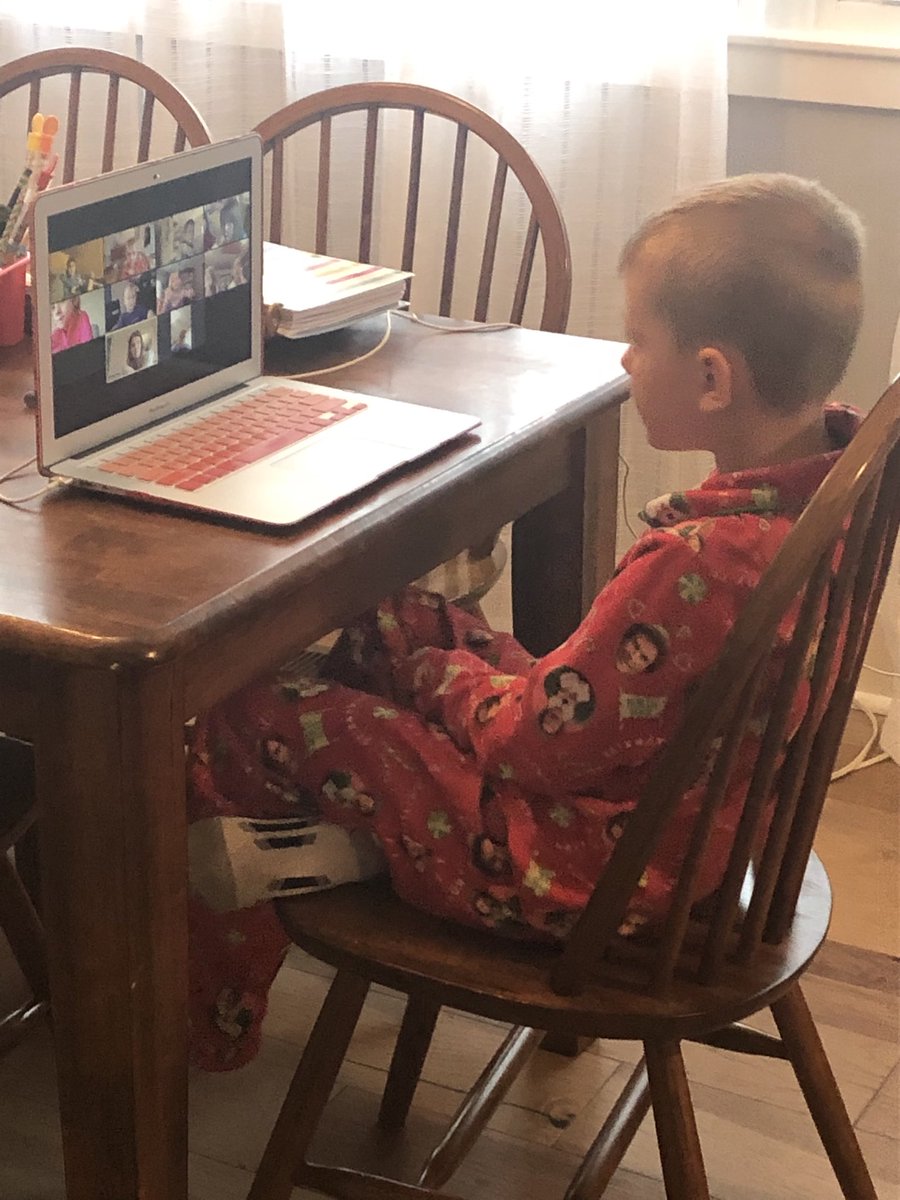 MrsGiffin4's tweet photo. So, this is how we connected with our classes this week. Thanks, teachers! The boys were smiling and mom was crying!  #HomeTogether #learningwithoutlimits https://t.co/k6DUu5i1XL