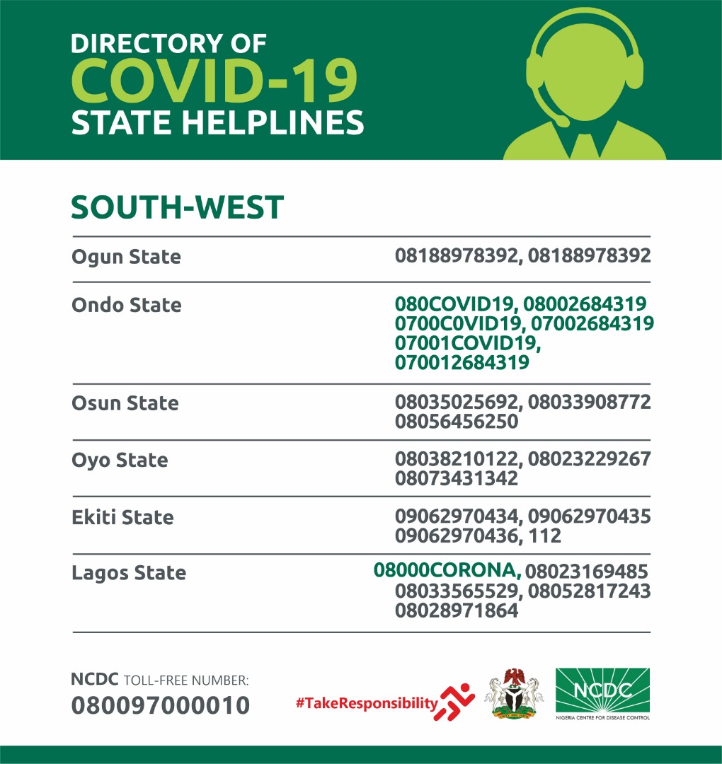 VolteHealth's tweet photo. See directory for states below. Share and receive credible info across the federation. #takeresponsibility #StrongerTogether #coronavirus #BreaktheOutbreak #FactNotFear https://t.co/7qjBBaK4MG