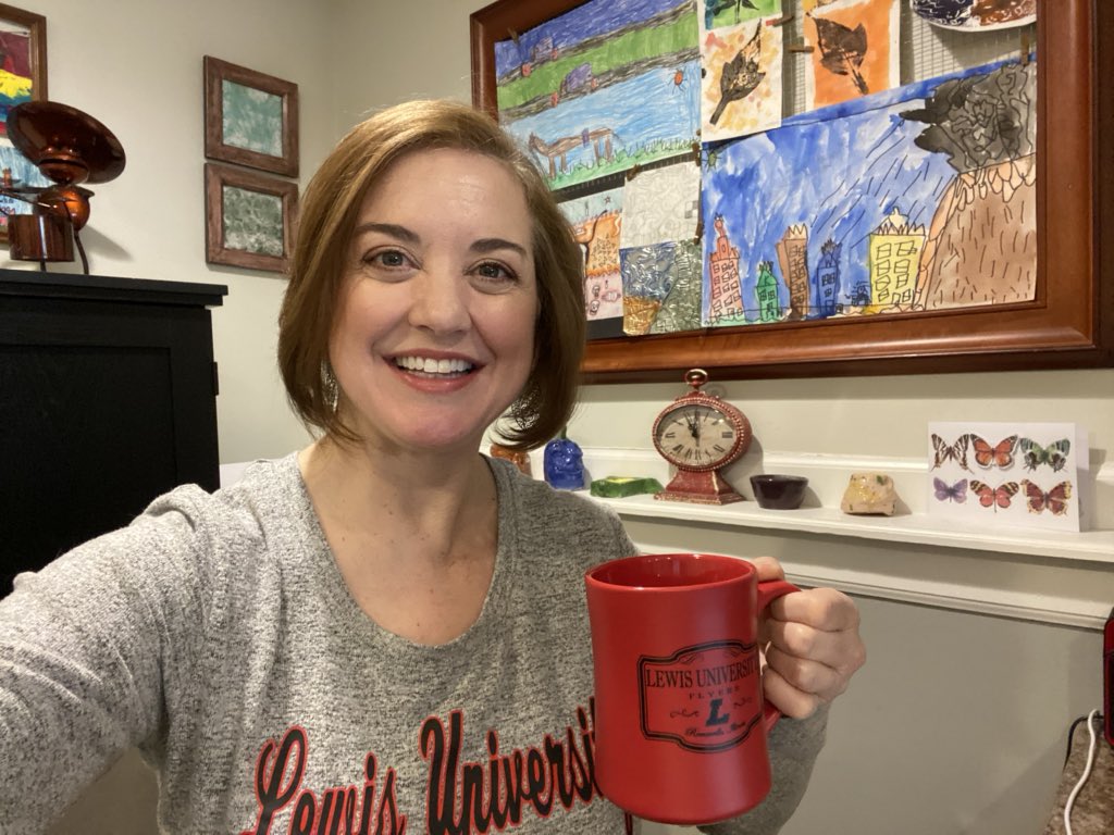 Flyer Red Friday at the Franklin household. Be safe out there, <a href="/LewisUniversity/">Lewis University</a> Flyers! @LewisUCOHFAC #LewisUAtHome #DoWhatYouLove