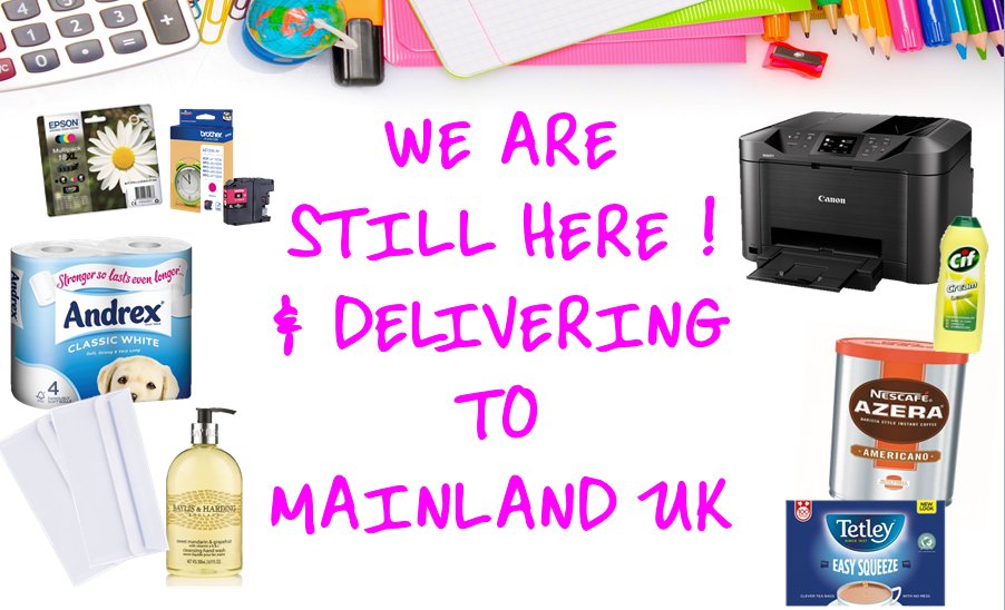 OfficeFiveStar's tweet photo. Its business as usual at Office5Star. We are still here and delivering in stock office stationery supplies, toilet rolls, soap, tea, coffee, printers, inks and of course hand sanitiser when its available!
Business and private customers welcome as always :)
https://t.co/fSmyn0zj32 https://t.co/jTYkkuCEUU