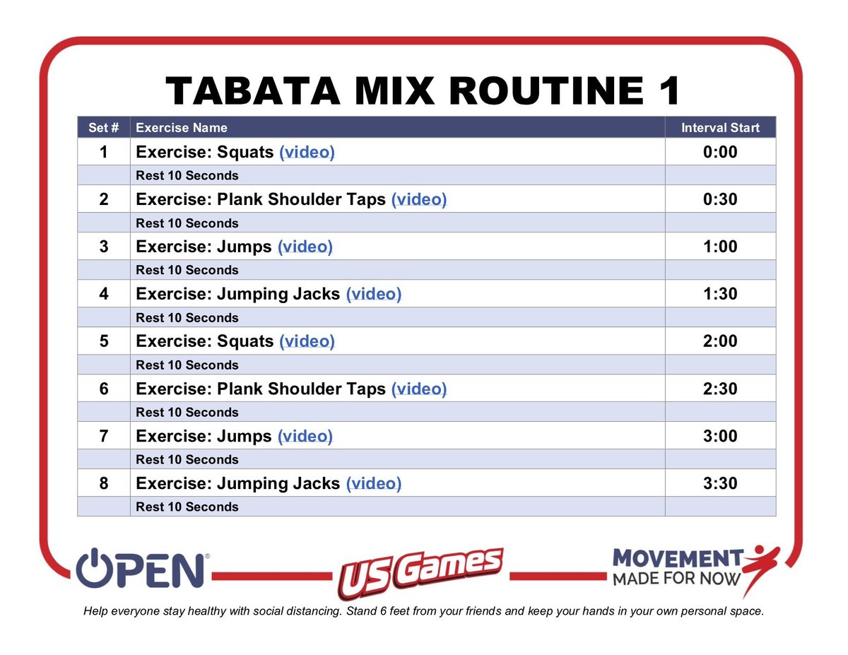 We love a good tabata at Oakridge! This one is from <a href="/OPENPhysEd/">OPEN Phys Ed</a>. Feel free to create your own and share below (or on <a href="/Seesaw/">Seesaw</a>)!