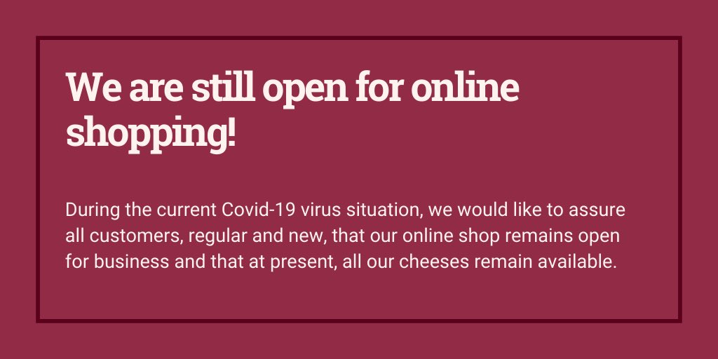 You can still order your favourite cheese whilst #StayingAtHome and keeping safe 🧀 #Cheese #MadeInSomerset