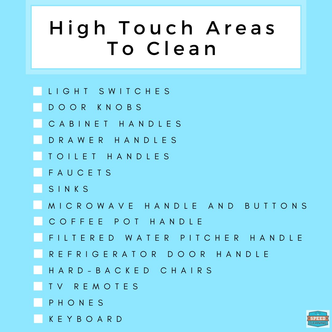 speedcleanpro's tweet photo. Per the CDC - as part of your everyday prevention actions clean and disinfect frequently touched surfaces and objects. Feel free to use our chart as a guide!
#speedcleaning #cleaningtips #cleaningchart #hightouchareas #coronavirus #covidcleaning #CDCtips https://t.co/Pfe1PDALae