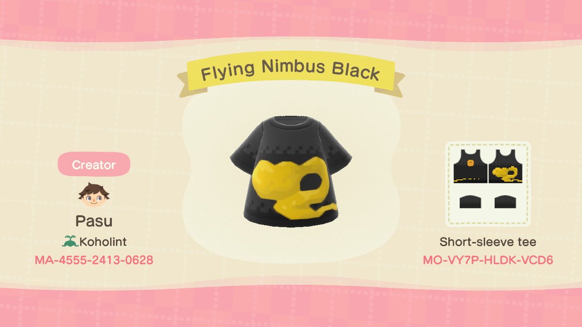 9. Recreated my irl DBZ cap and made a Flying Nimbus shirt to go along with it  #ACNHDesign  #acnhpattern  #AnimalCrossing    #ACNH  