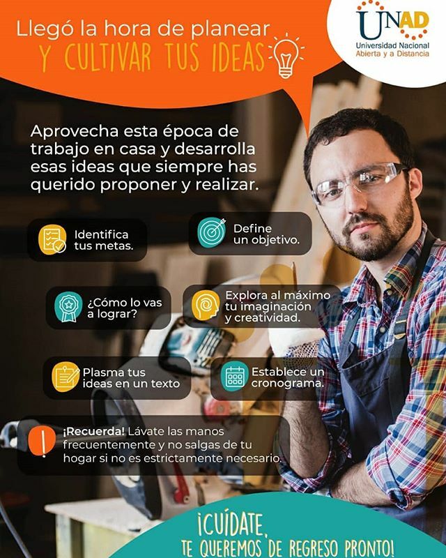 WilsonArrubla's tweet photo. En este momento de confinamiento la UNAD continúa trabajando para que sigas accediendo a todos sus servicios desde la virtualidad con absoluta normalidad.

Sigue tu proceso de formación sin dificultades, para ello organiza tu tiempo y no olvides persegui… https://t.co/UVohofNQtc https://t.co/20nF2taXnr
