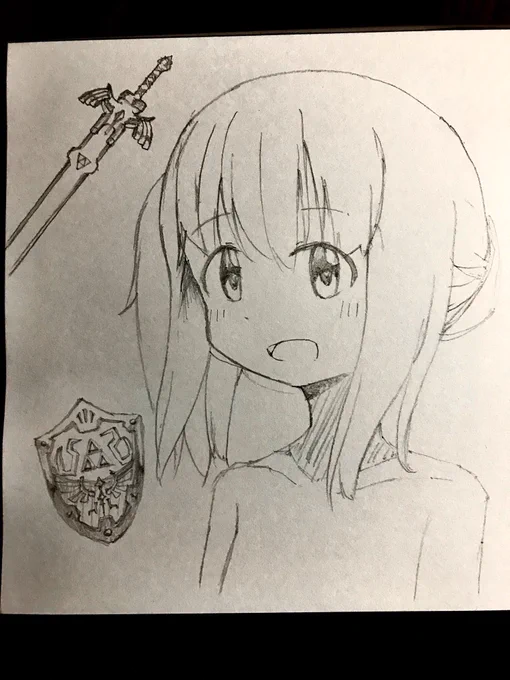 落書きゆうちゃん&amp;マスターソード&amp;ハイリアの盾 