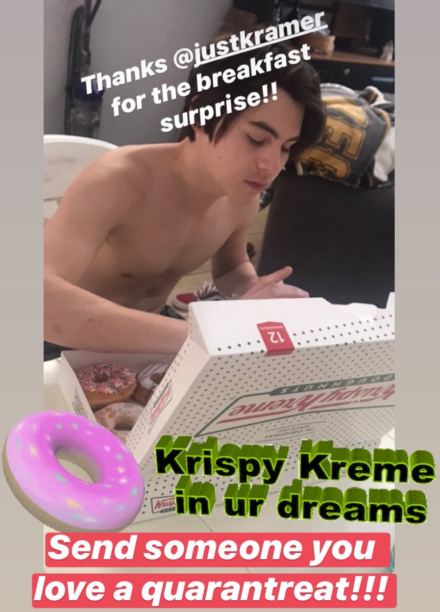 ListenToDK's tweet photo. Turns out it’s super easy to send someone a #Quarantreat. @krispykreme delivers!! Spread some joy from home and send a treat to someone you love. https://t.co/UlsBoTS6TT