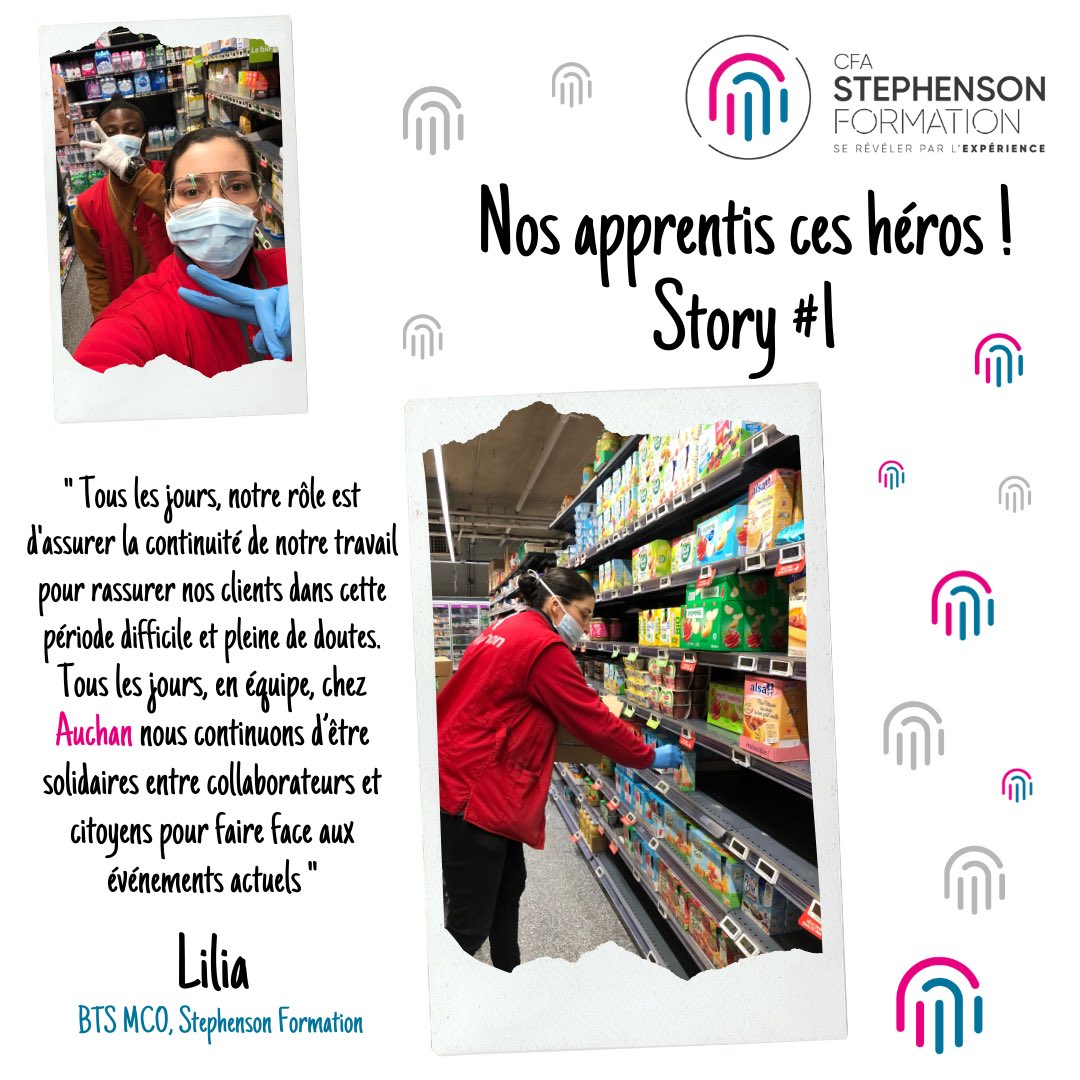 #NosApprentisCesHéros
Employé(e)s libre-service, vendeuses/vendeurs, hôte/hôtesse caisse, préparatrice/teur drive…Beaucoup d’apprentis œuvrent chaque jour pour notre quotidien!Ils travaillent au contact😷remercions-les!🙏👏
#covid19 #grandedistribution #retail #apprentissage