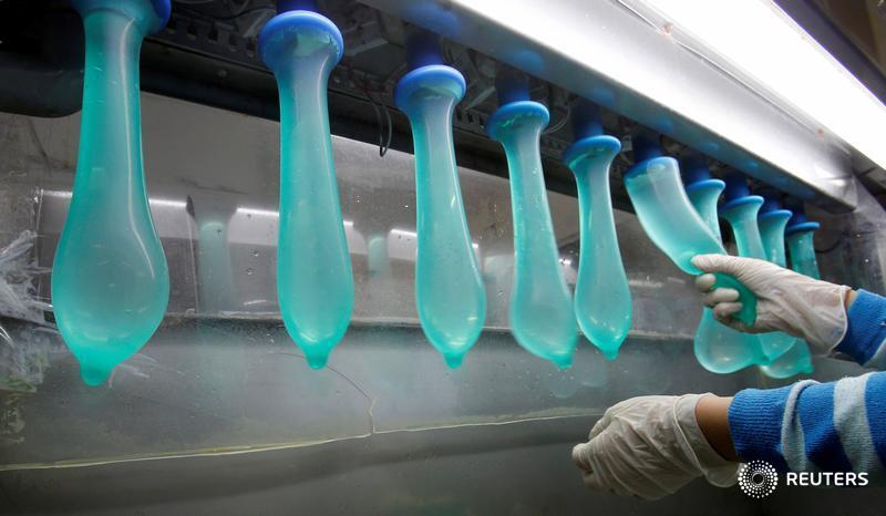 Reuters's tweet photo. A global shortage of condoms is looming, the world's biggest producer said, after a coronavirus lockdown forced it to shut down production https://t.co/YihQRylFB5 https://t.co/WSyEqEvgYv