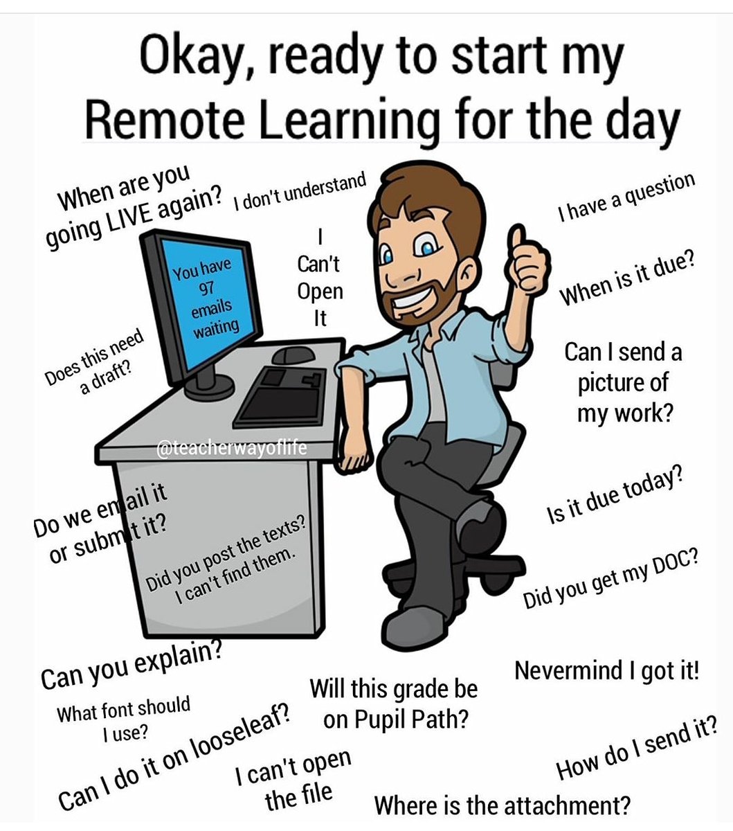 teachergoals's tweet photo. Accurate. 🎯
#remotelearning https://t.co/cQ1xcBhiFB