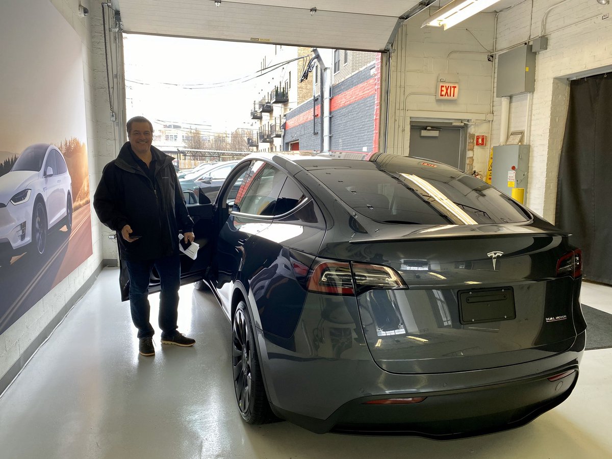 daffney's tweet photo. @elonmusk how about a “shout out” to @jmsturg who was the first Model Y delivery in Chicago in March 19th! https://t.co/wtpoJeQipt
