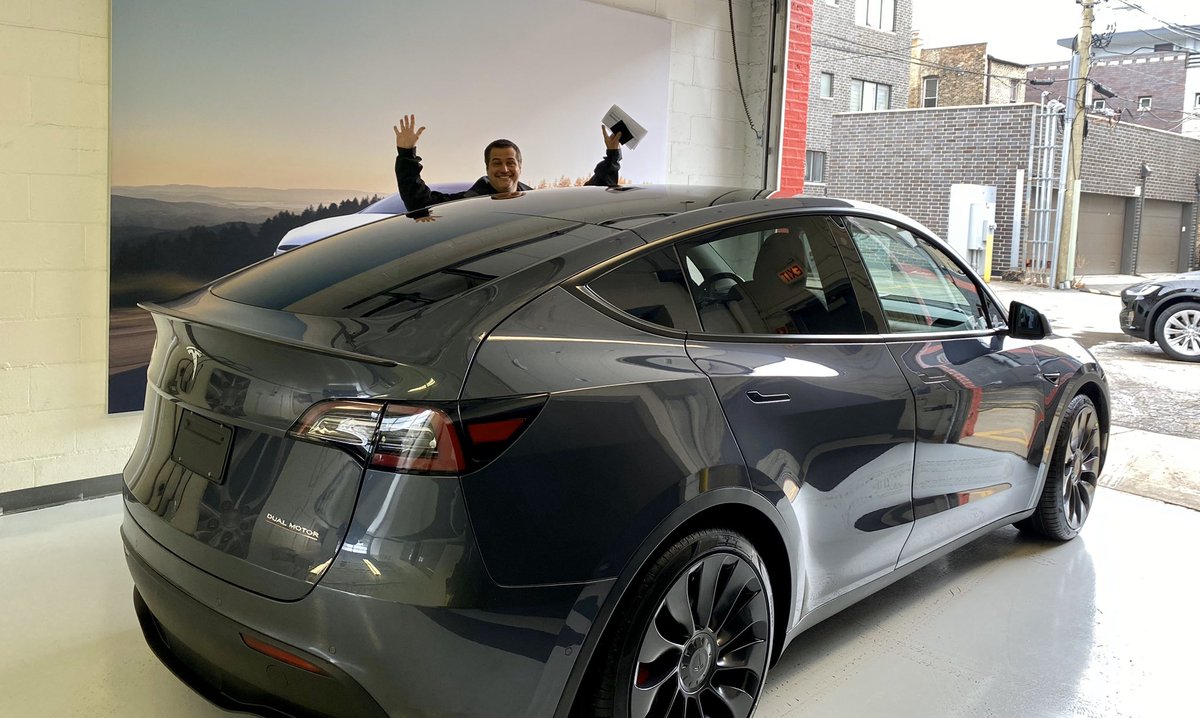 daffney's tweet photo. @elonmusk how about a “shout out” to @jmsturg who was the first Model Y delivery in Chicago in March 19th! https://t.co/wtpoJeQipt