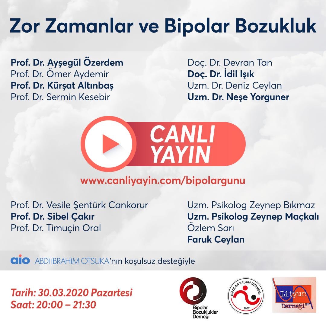 Zor zamanları birlikte atlatalım, merak ettiklerinizi bize yazınız, #30martdünyabipolargünü Pazartesi 20.00 de canlı yayın
