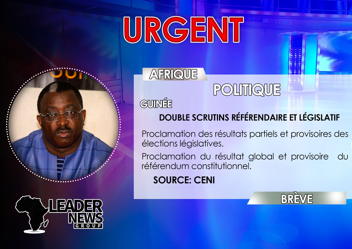 GroupLng's tweet photo. 🔴URGENT 
#Guinée 👇
#DoubleScrutins

#infos
#Politique https://t.co/lWPHusAsqA