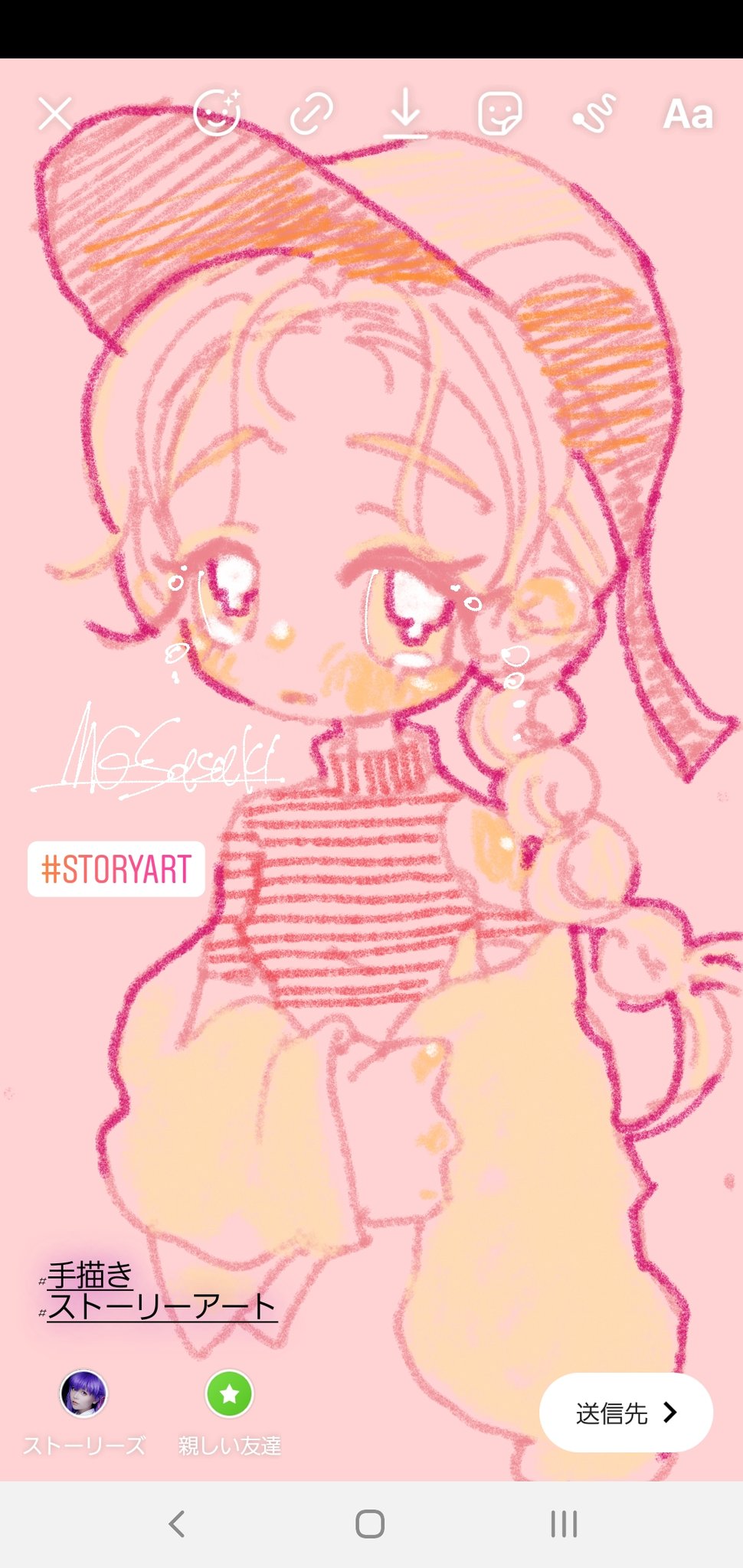 Sasaki かるび 絵描きﾚｲﾔ Twitterissa ストーリーアート Storyart Instagram Instaart Instagramのストーリー昨日の落書きペンで落書きしました こういう絵なら爆速で量産できます T Co N5rtt7atg1 Twitter