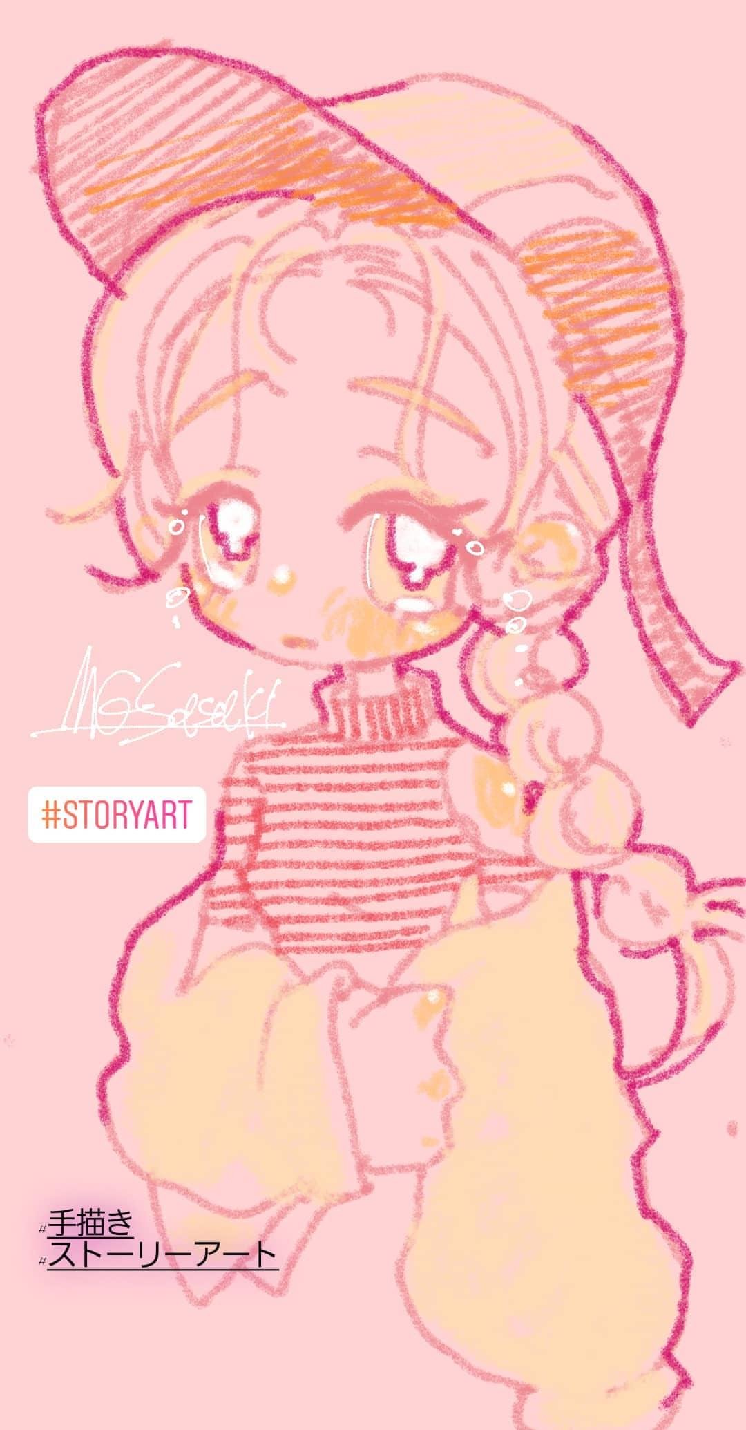 Sasaki かるび Twitterissa ストーリーアート Storyart Instagram Instaart Instagram のストーリー昨日の落書きペンで落書きしました こういう絵なら爆速で量産できます T Co N5rtt7atg1 Twitter