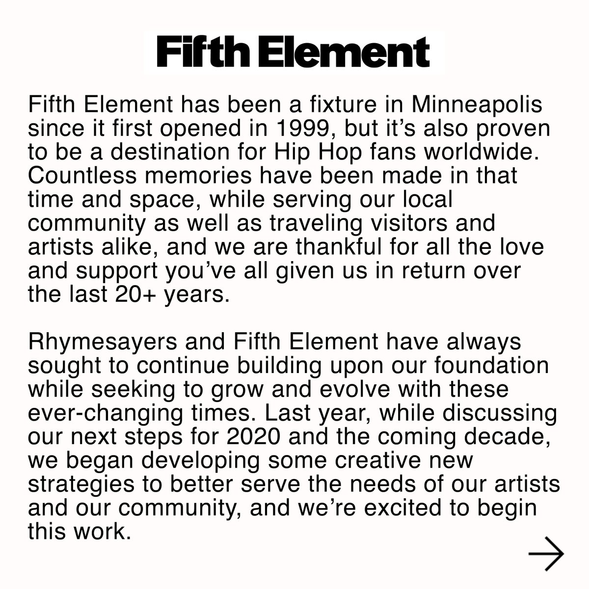 fifthelementRSE's tweet photo. An important message from 
Fifth Element &amp; @rhymesayers 

A THREAD https://t.co/U15RqQtaRt