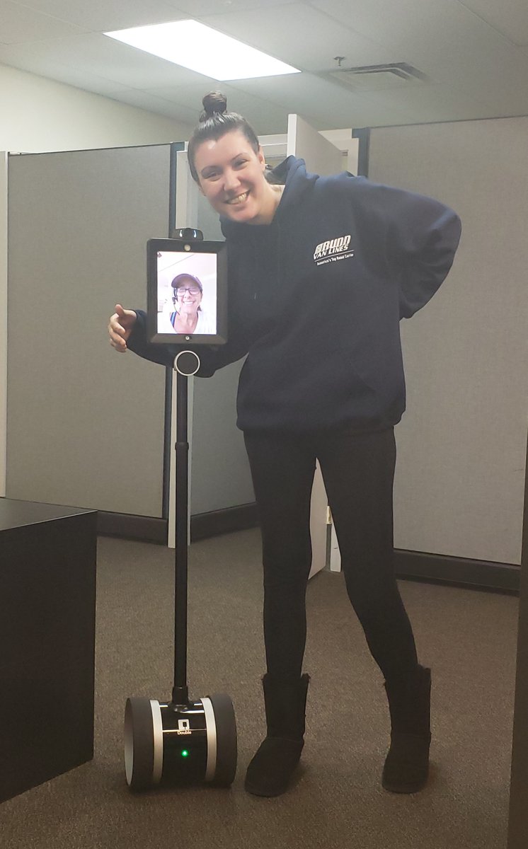 BuddVanLines's tweet photo. Marcy Budd practicing safe social distancing with the Budd-E robot!
#buddvanlines #SocialDistanacing #bvlkeepingitmoving #movingcompany https://t.co/nEY2Epbmgf