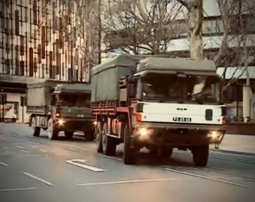 Don’t be alarmed if you see Military vehicles on London streets today - we’re helping deliver important personal protective equipment to hospitals for <a href="/NHSEnglandLDN/">NHS London</a>. These vehicles are part of the coordinated response to the #COVID19 outbreak. #Londontogether #StayHomeSaveLives