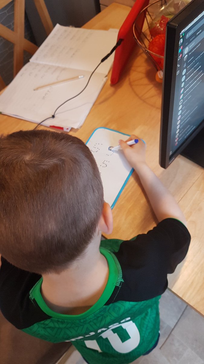 E became teacher for today and helped L learn his numbers😀 <a href="/Carmuirsnursery/">Carmuirs ELC Class</a> <a href="/carmuirsprimary/">Carmuirs Primary</a>