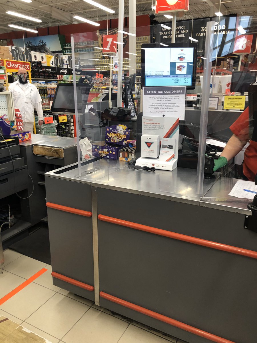 pragernuform's tweet photo. Our safety screens have begun popping up in @CanadianTire stores across Ontario. Keeping your staff and customers safe during this time is essential to all our safety #safety #COVID19 #Retail #sneezeguard https://t.co/Py1vKAdaAi