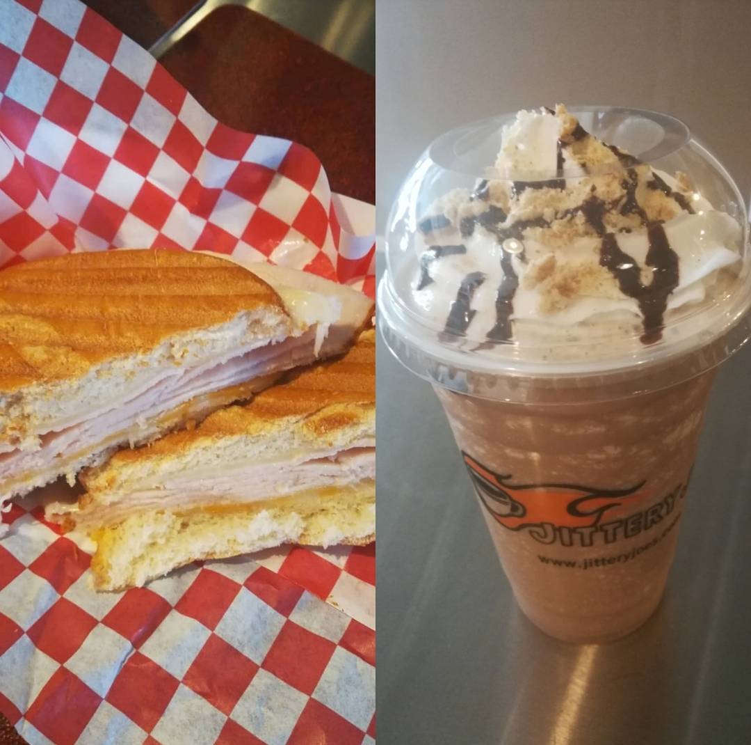 HometownRhythms's tweet photo. Business picked up a good bit yesterday compared to earlier in the week, so we've decided to continue with our previously published hours at least for today and tomorrow. Come pickup a #coffee, #smoothie, #frappe, #dessert or #sandwich. Open til 6 pm. https://t.co/jVfTsUTSYI