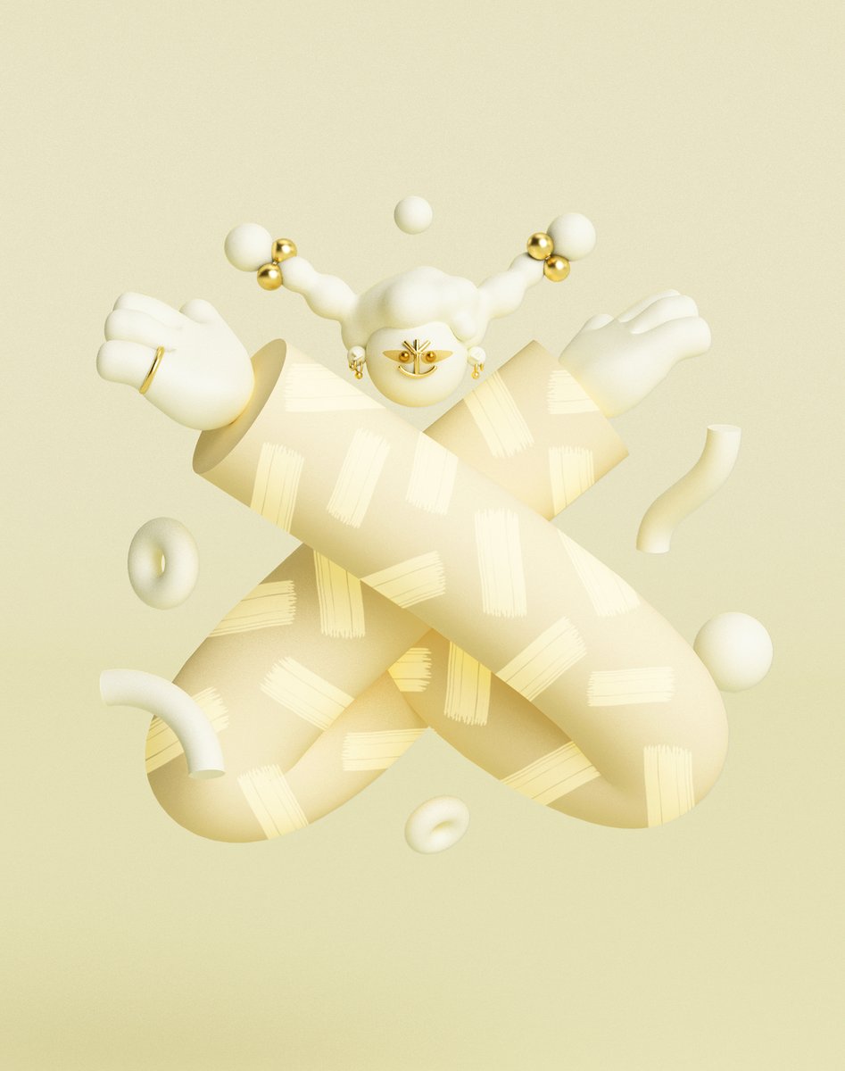 _Lorena_G_'s tweet photo. X ๐ฆ #36daysoftype #36days_X #36daysoftype07 #3Dcharacter #3DIllustration #geometricillustration #monochromatic #creamcolor https://t.co/8Kcz9GtwGv