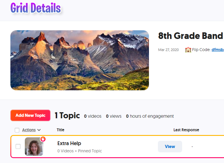 DFBandMaster's tweet photo. I am trying Flipgrid with my band students as a way for them to be able to get help as needed. This will be a much easier way to communicate their questions as a performance based class. #Connectin5 https://t.co/ieJ8swtR5z