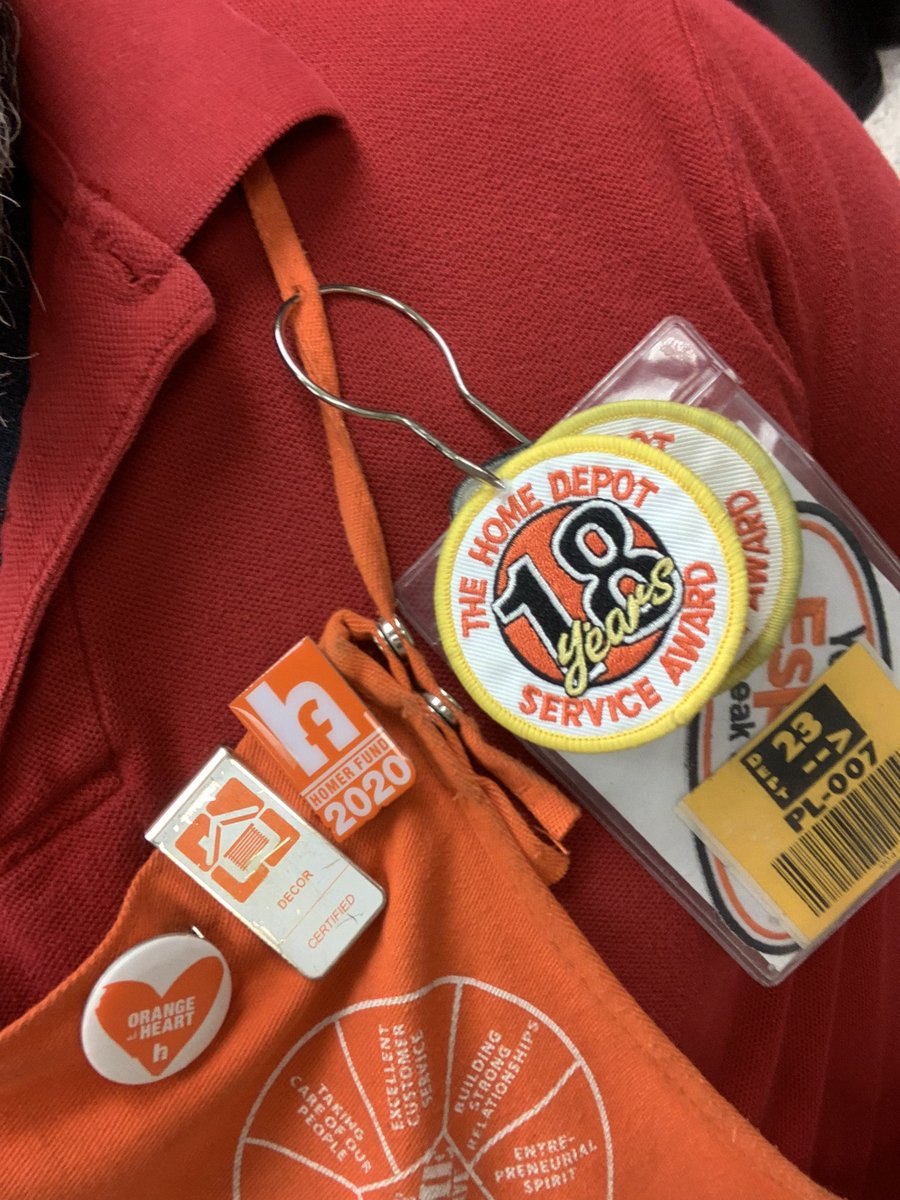 18 YEARS OF BLEEDING ORANGE THIS MONTH 💪🏼🙌🏼                                    Love My Company                                        Proud of what I do                                          Proud Of Wearing An Apron                       Love My Depot Family !!!