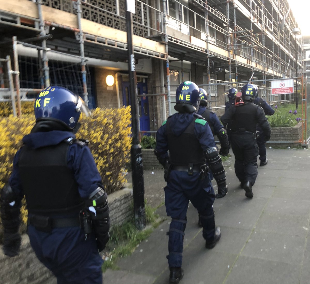 MPSNewham's tweet photo. Policing continues whilst most are Self Isolating. The Neighbourhood Tasking Team executed a warrant early this morning. 1 male arrested for being concerned in the supply of Class A and B drugs. #NTT #Covid19 #policingcontinues #drugs #sayno https://t.co/mFSOh4BOCj