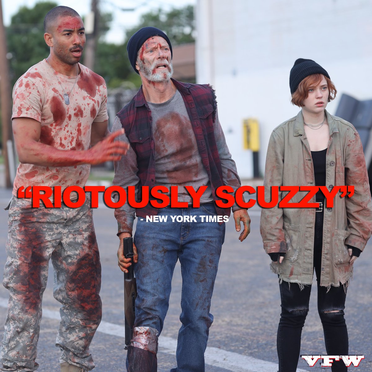 Let's get messy.  #VFWmovie is on Blu-Ray, DVD, and 4K UHD on March 31: bit.ly/VFWMovie