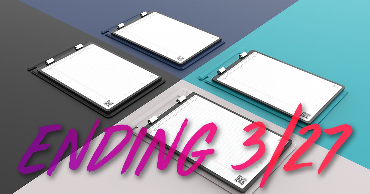 GetRocketbook's tweet image. It’s the LAST DAY of the Orbit’s campaign on @Kickstarter.

We’re sad the campaign is ending.
But we’re glad you’re reading this just in time to back the Orbit.
Unless you’re reading this in the future in which case we’re sad again.

Back the Orbit: bit.ly/39ikATN