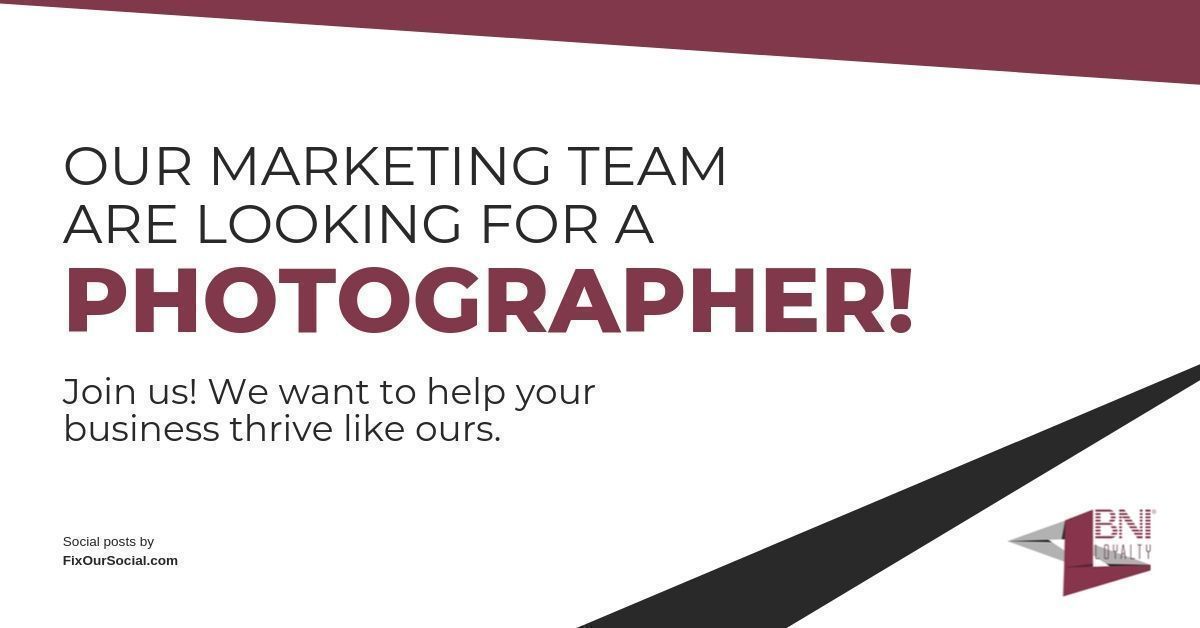 bniloyalty's tweet photo. Are you, or do you know, a talented #photographer near #BrookmansPark and #PottersBar who'd like more #business? Come &amp; meet our fantastic team of business owners who'd be happy to meet &amp; potentially do business with you. 

#BusinessNetworking #Herts #GiversGain #PowerOfWe https://t.co/9LEprRq3wY