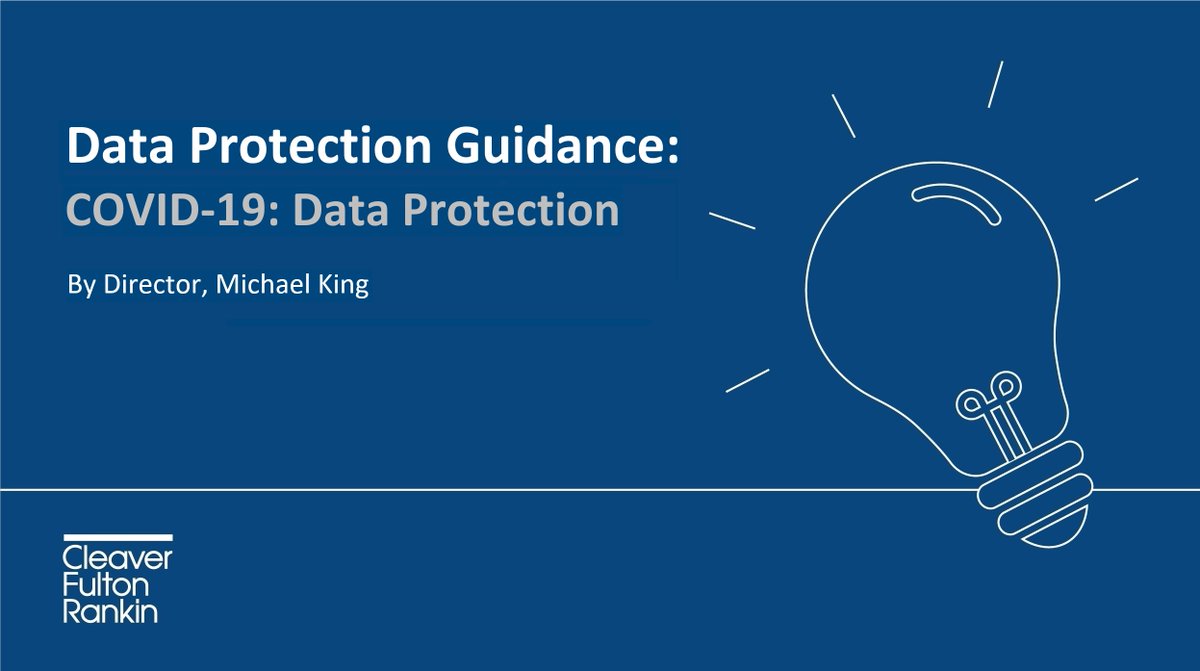 CFR_Law's tweet photo. 'COVID-19: Data Protection' by Director, Michael King. In this article, Michael explains how the Information Commissioner’s Office is getting behind businesses &amp; individuals working remotely, as a result of COVID-19 https://t.co/1crz6Y7zEE #CFRarticles #CFRdataprotection #COVID19 https://t.co/FVImn2lxrY