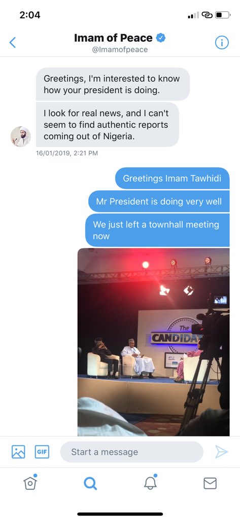 Johannxs's tweet photo. @Imamofpeace is a conman &amp; jobber. Last year he reached out to me seeking audience with the President, that he could negotiate with IMN’s Zakzaky for the gov’t. His move was suspicious and questionable. His attack on Pres. Buhari is nothing short of cowardice &amp; blackmail. https://t.co/ZXdPjNVpFz