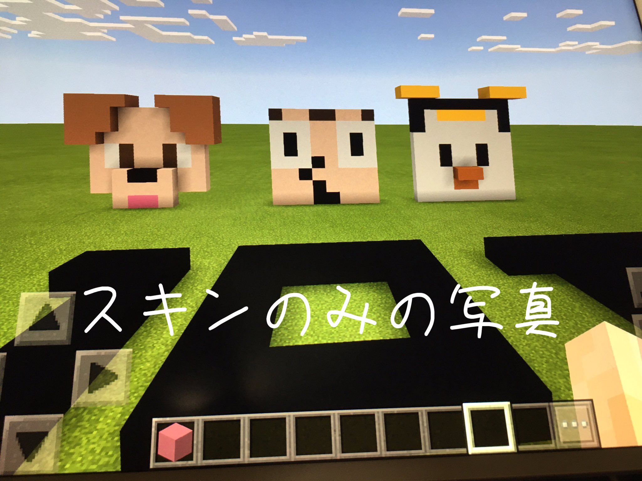 下手ながら作ってみました ペント さん のスキン難しすぎて下手中の下手です 他の携帯でしてるのでスクショ出来なかったので写真で失礼 10万人おめでとうございます これからもどんどん伸ばして言って下さいね ゴラクバfa T Co
