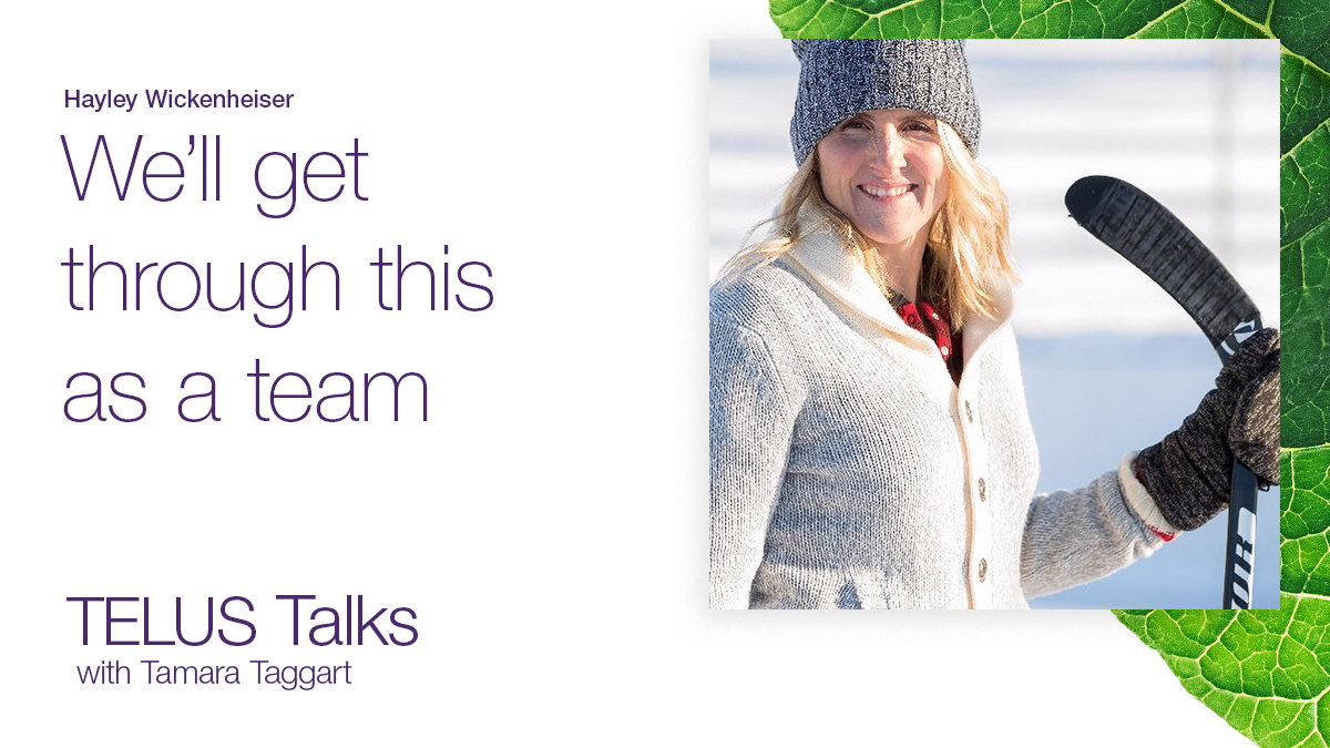 “Coming from a team sport like hockey, you learn to look out for your teammates.” Loved hearing legend Hayley Wickenheiser talk about working as a team during #COVID19 on #TELUSTalks with @tamarataggart this week! Listen to TELUS Talks with Tamara Taggart on any podcast service.