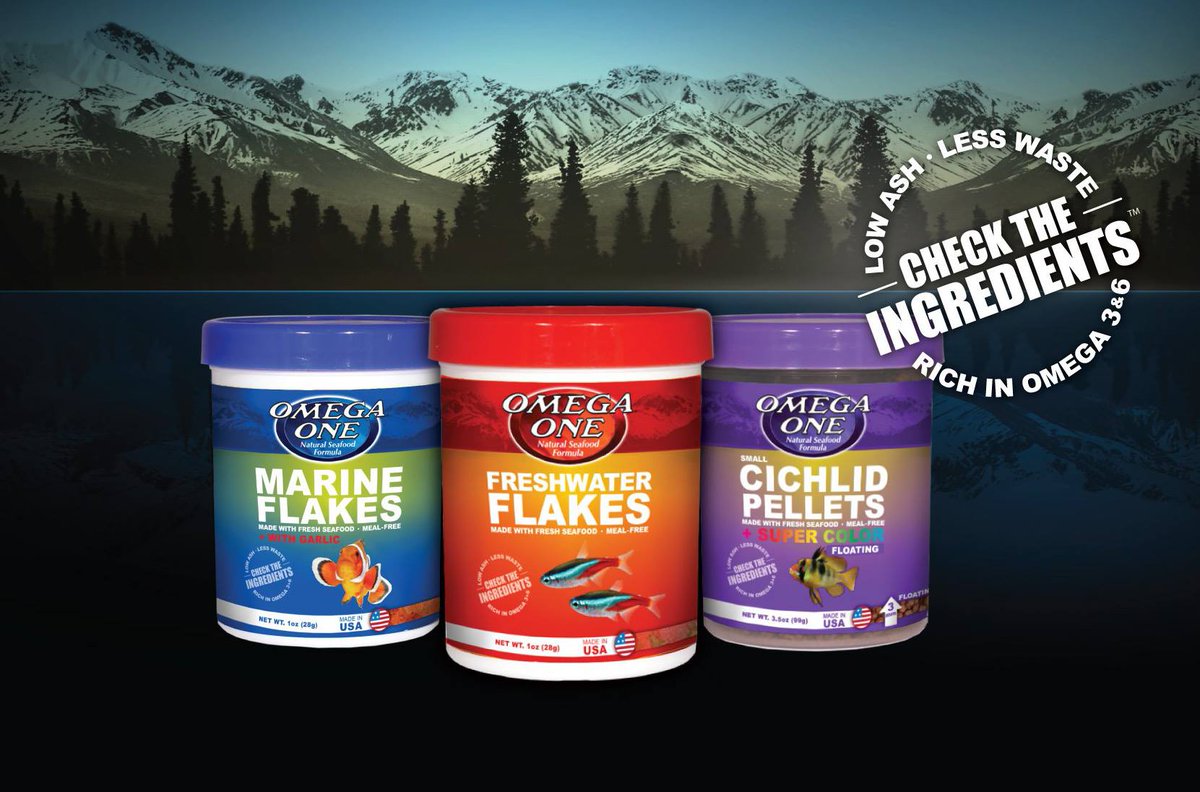 OmegaSeaLLC's tweet photo. Fresh seafoods are used in our formulas - it’s as simple as that. All other fish food manufactures rely on fishmeal as the main ingredient in their foods. Check the ingredient labels! #omegasea #omegaone #checktheingredients https://t.co/4yaBKqJwXJ