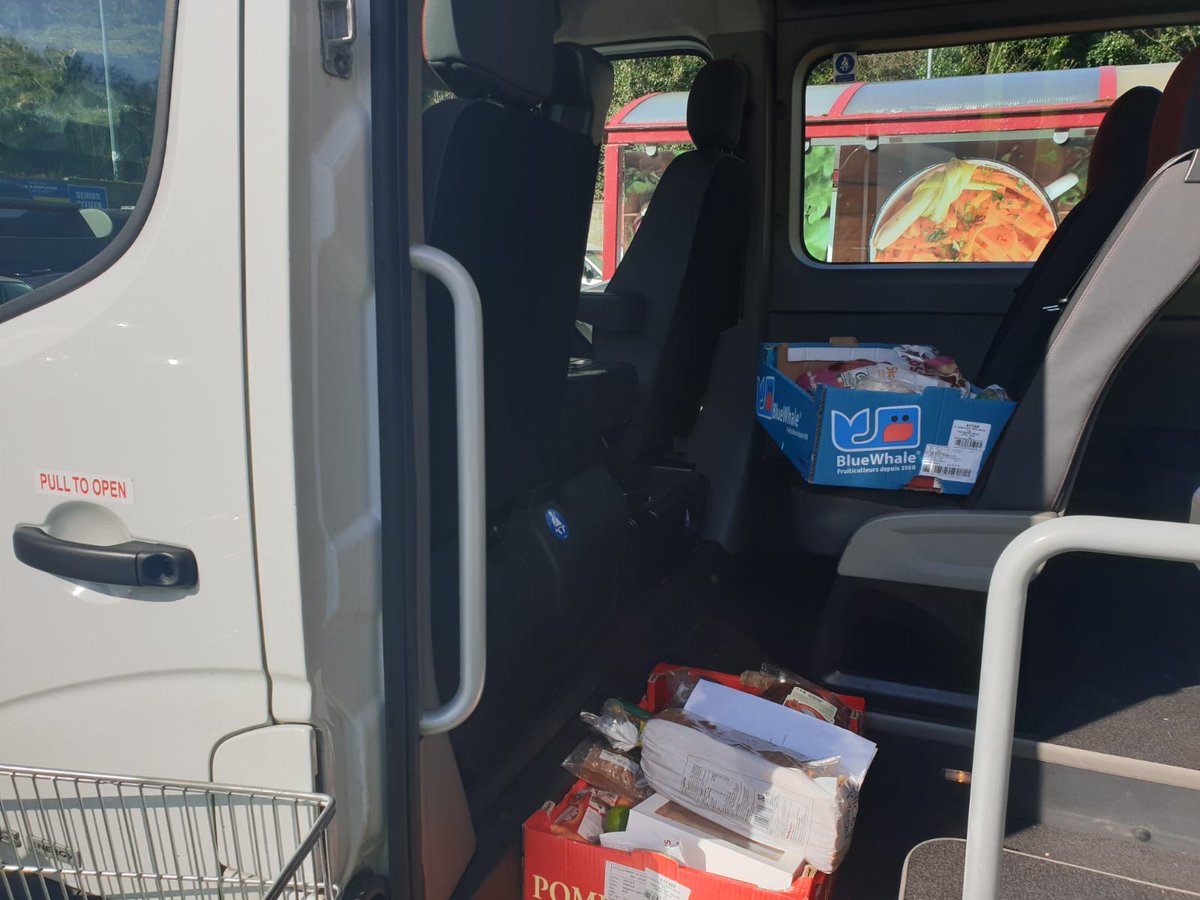 LocalLink_Mayo's tweet photo. Hats off to Port Cabs Newport Mary Kilroy delivering groceries from Kavanagh's SuperValu Westport (Thanks for all your help Fiona) to Mayo Local Linkers in the Kilmeena-Fahy-Westport Neighborhoods
#SocialDistanacing #ruraltransportlocallinkmayo #bestbusdrivers https://t.co/VzSnbytDtG
