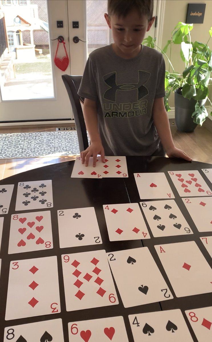 mickleja's tweet photo. Here's another card game that we tried and loved... I spy with my little eye! So simple and easy, yet such a fun way to practice your basic facts using addition, subtraction or multiplication! #OneFamilyHCDSB
https://t.co/RnG84c3Niy https://t.co/TVo4bnLr4g
