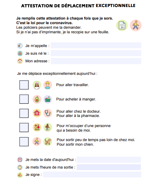 Entourage_asso's tweet photo. #Covid et personnes SDF hébergées en centres : voici la nouvelle version de l'#attestation de déplacement simplifiée - pour toutes les personnes qui ne maîtrisent pas forcément le français.
👉🏽https://t.co/ox8Y72zSk3

#chrs #entraide #solidarité #confinement #sortie #inclusion https://t.co/d4bS0PNW3g