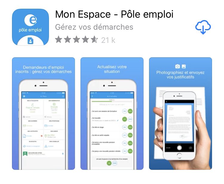 Francois Beclin On Twitter Telechargez L Appli Gratuite Pole Emploi Mon Espace