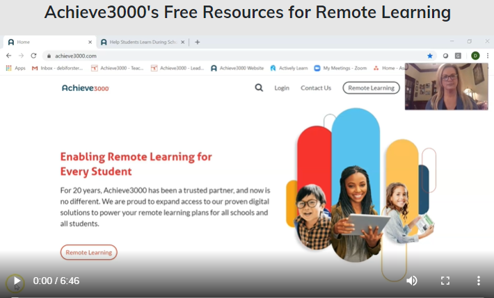 Kids learning from home?  Teachers teaching remotely?  YES and YES!  Watch this video for FREE proven resources already used by millions of teachers and kids from Achive3000:  tinyurl.com/u2qv9tv