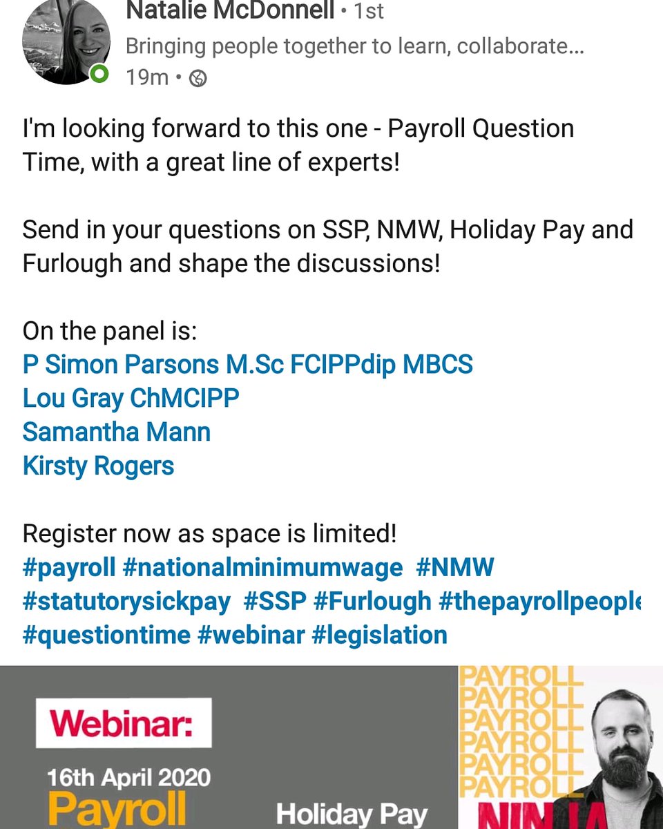 Lou_Gray_Too's tweet photo. @SimonGarrity1 @SamSpro @Lou_Gray_Too #EY #SD_Worx
#cipp #KirstyRogers #DWFLawLLP
#payrollquestiontime #payroll #RaisingTheProfileOfPayroll #bepayroll #bepassionate #keepUKpaid #network #joinus #love #question #furlough #ssp #nmw #holidaypay https://t.co/BbxzzAS62A