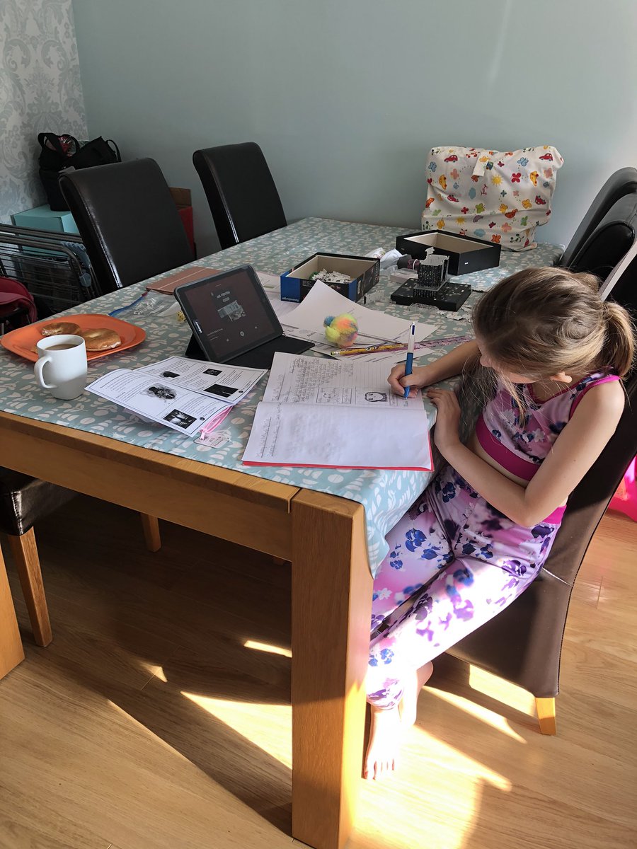 LouiseN_ER's tweet photo. @Y5HiStPrimary Evie is adapting well &amp; continuing to learn! 
We’ve enjoyed lots of activities this week: English &amp; Maths - Thankyou for the resources! 
We’ve had a history lesson - live from a WWII bunker. Live first aid lessons &amp; a live lesson on Coral reefs, &amp; some baking. https://t.co/5vrvzs9rS0