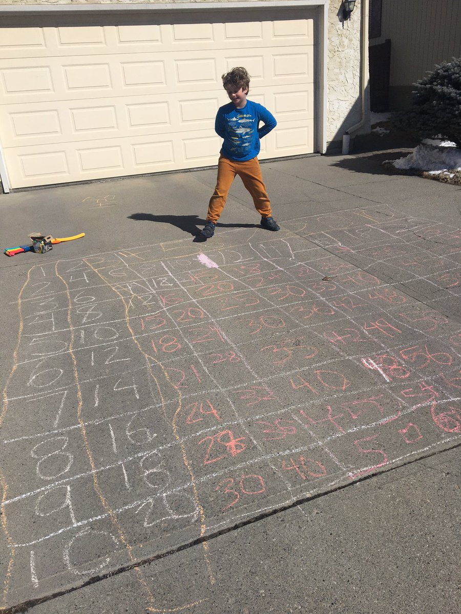 lifewithdawna's tweet photo. @WDS12Joly the math monster and I made a giant 10 times table!  His mind was blown that we made a calculator! https://t.co/7cPGrFRyQp