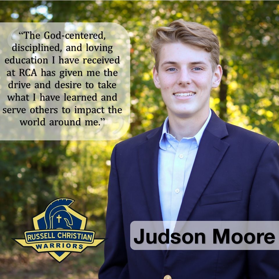 Senior Spotlight: Judson Moore

We are going to continue to post our Senior Spotlight's for the remainder of the school year. We ask that you please be in prayer for our seniors as they go through this unexpected and heartbreaking loss of time in their senior year!