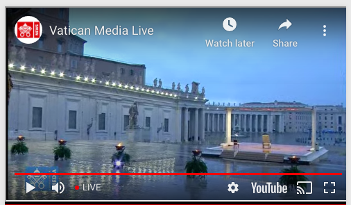 DioStPete's tweet photo. Go to https://t.co/3IhCGyNZJx now to watch Pope Francis' extraordinary Urbi et Orbi blessing! #praytogether #courageouslypraying #courageouslyliving #unitedinChrist #unitedinprayer https://t.co/8J89ELsiS8