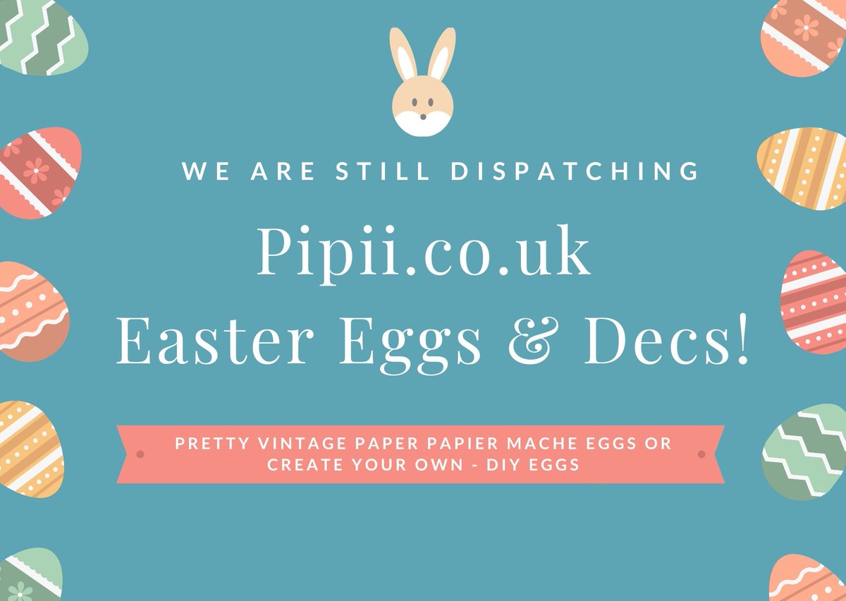🐣 Easter Countdown... Eggs &amp; Decorations 🐥 - mailchi.mp/pipii/wrap-it-…
We are still dispatching.
#eastereggs #easter #staysafe #closingdownsale